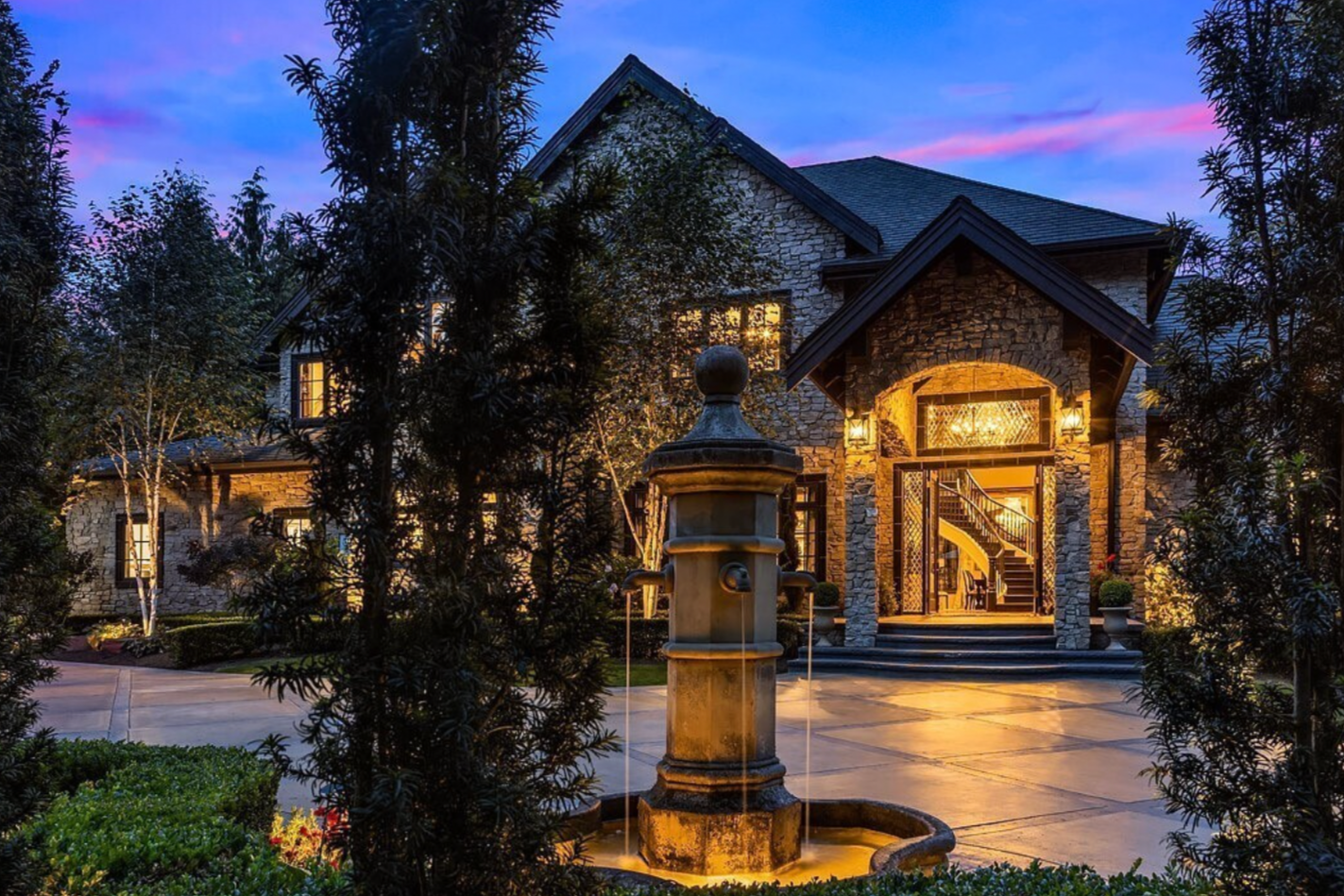The manor at twilight